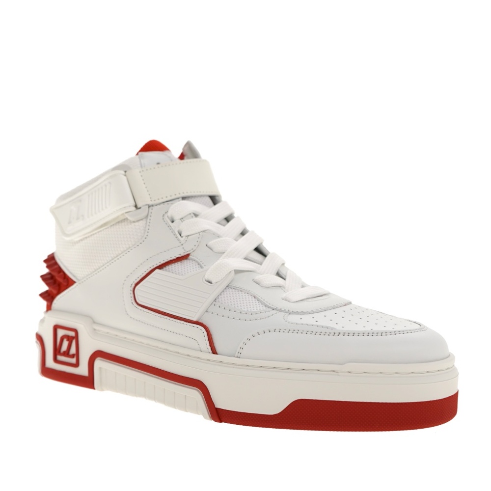 Christian Louboutin Astrolubi Mid Top Sneakers White Leather Size 9 US N… - Picture 3 of 7